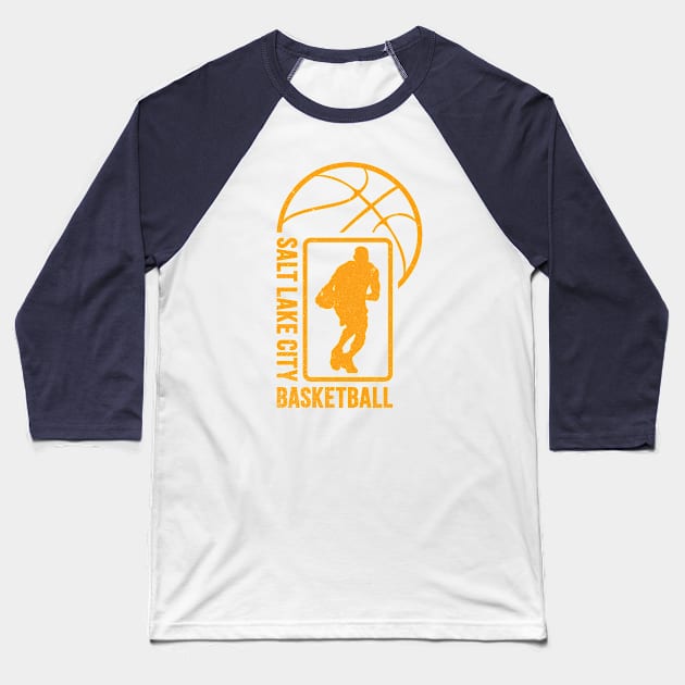 Salt Lake City Basketball 01 Baseball T-Shirt by yasminkul